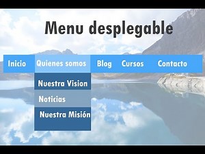 como hacer un menu desplegable con HTML5 y CSS3
