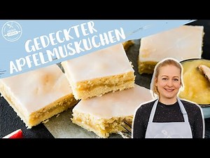 Gedeckter Apfelmuskuchen 🍏 | Apfelmusschnitten | saftig und lecker | Einfach Backen