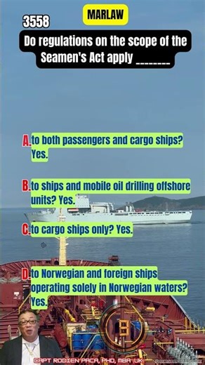 3558 Scope of the Seamen's Act-MARINE NAUTICAL REVIEWER