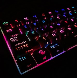 Daedric Font Backlit Keycap Set (top Print Only or Top and Front Side Print) - Etsy