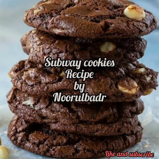 Easy subway cookies recipe by noorulbadr - Double chocolate cookies.🍪🍪🤩😋