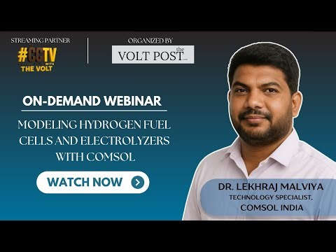 Free Webinar on Modeling Hydrogen Fuel Cells and Electrolyzers with COMSOL