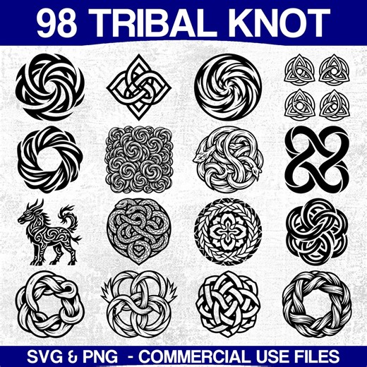 Tribal Knot Pattern Svg & Png Bundle for Cricut and Laser Engrave Crafting Instant Downloads - Etsy