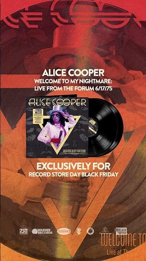OUT NOW: RSDBlackFriday Release of "Welcome To My Nightmare -Live From The Forum 1975
