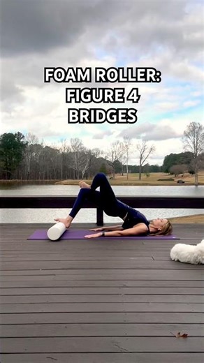 Foam Roller Single-Leg Bridge | Figure 4 Glute Strength