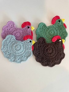 Crochet Chicken Coaster/ Hot Pad PATTERN - Etsy