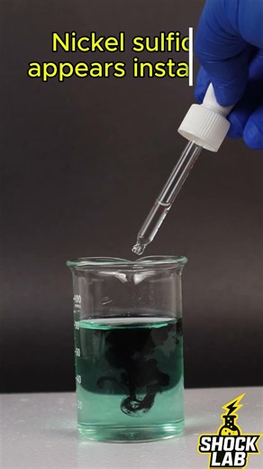 Nickel Nitrate Meets Sulfide! Dark Precipitate Instantly! #shorts