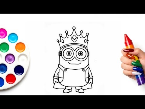 Minions Drawing Tutorial for Kids 💛 | Easy Cartoon Drawing