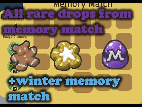 Memory match all rewards! + winter memory match Bee Swarm Simulator