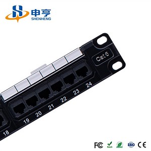 [Hot Item] 19 Inch CAT6 RJ45 Socket 8p8c LAN Patch Panel 24-Port Keystone Jack Patch Panel