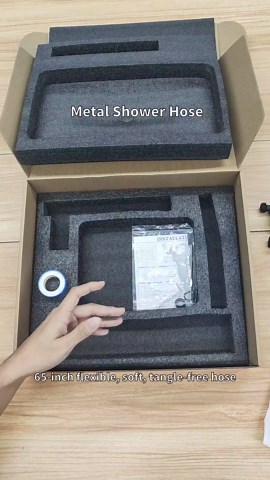 G-Promise All Metal 14 Inches Rain Shower Head with Handheld Built-in Power Wash Mode, 3-way Shower Diverter with Pause Setting, 11 Inches Adjustable Extension Arm, Long Hose (Matte Black, 14 Inches)