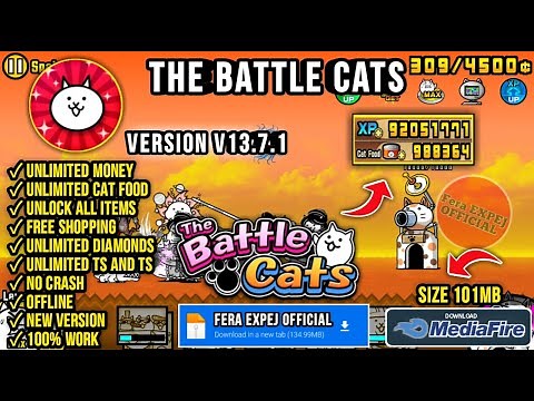 The Battle Cats Mod Apk v13.7.1 - Unlimited Money, Unlocked All Items & Unlimited Cat Food