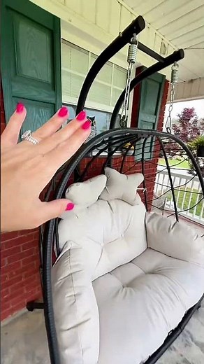Outdoor patio double 2 seater hanging egg chair swing for your porch patio or even by the pool.