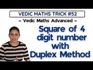 Square of 4 digit number with Duplex Method - Vedic Maths trick #52 - Square and Square root tricks