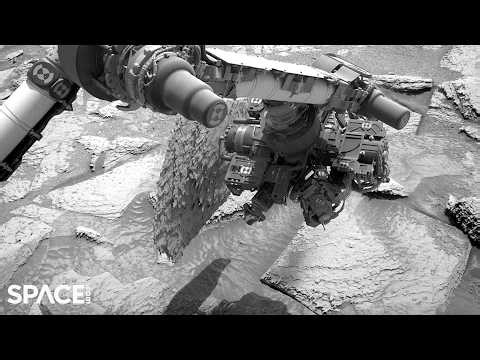 Mars rock gets stuck on Curiosity rover's drill - Takes 5 days to shake off