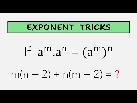 Exponent Tricks to Solve Problem and Finding Value. Simple Exponential and Power Problem.