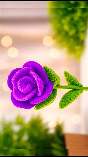 Handmade Crochet Rose Flower 🌹 #shorts #viral #yt #rose #flowers