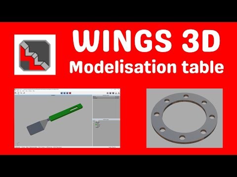 Wings 3D modeling table