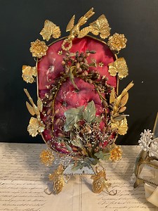 Antique French Globe De Mariee: Wax Flower Wedding Dome, Ormolu Details - Etsy