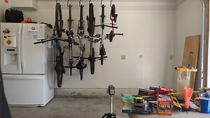 Sliding bike rack for easy access