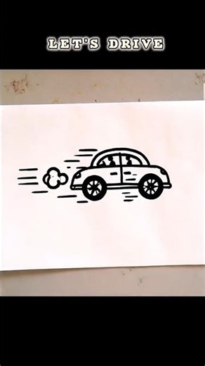 LET'S DRIVE 🚗 | Easy Cute Car Drawing on Paperl when Artist is blank