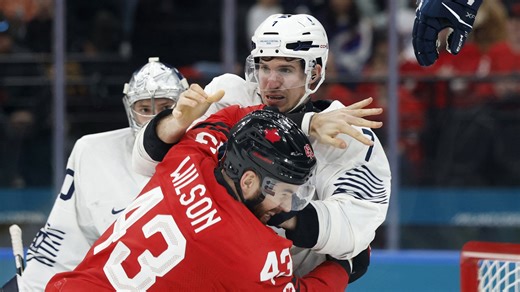 Canada's Tom Wilson tossed from France massacre at Olympics after getting revenge for Nathan MacKinnon