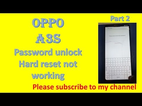 Oppo a3s password unlock hard reset not working *#813# frp unlock