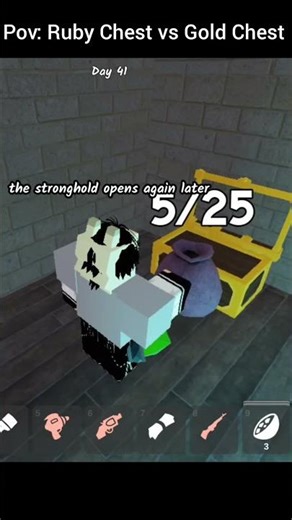 Ruby Chest vs Gold Chest in 99 Nights in The Forest ROBLOX #roblox#99nightintheforest