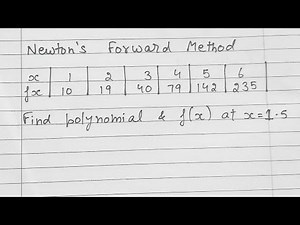 Interpolation - Newton Forward Difference Formula in Hindi | Numerical Methods in Hindi
