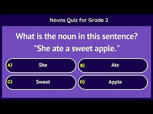 Nouns Quiz for Grade 2 | 20 Questions | English Grammar Quiz | Class 2 English Test