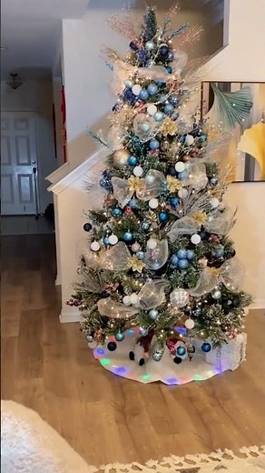 2025 Christmas ~ Decorate Blue Christmas tree #christmas #christmastree #decoration #decor