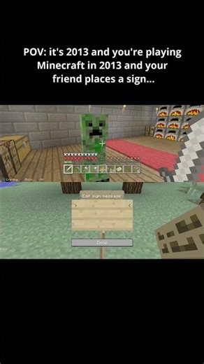 when you're playing splitscreen and your friend places a sign...