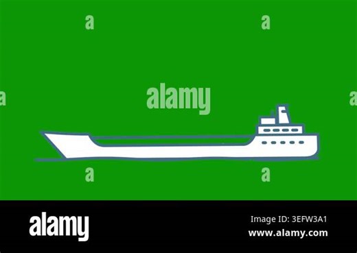 ship flat icon, vector illustration Stock Video Footage - Alamy