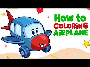 Airplane Coloring Page – Learn Colors with Fun!