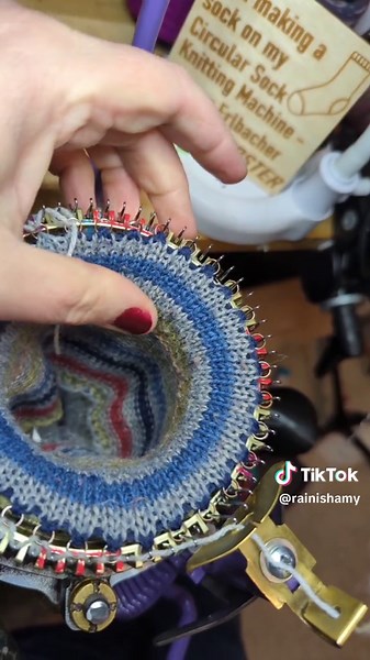 a longer video from me, I hope y'all like it! Sit with me as I make a yin yang ☯️ sock on my circular sock machine. #sock #sockmachine #knittingmachine #circularsockmachine #csm #circularsockknittingmachine #sockumentary #knittedsocks #knitsocks #knitting #woolsocks #crankedsocks #sockjourneyn #fyp #fyerp