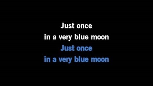 Karaoke Once in a Very Blue Moon - Nanci Griffith - CDG, MP4, KFN - Karaoke Version