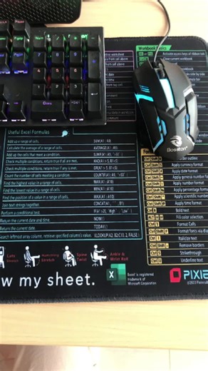 This just made my life 100x easier #excel #deskjob #officeessentials #collegetips#Excel mouse pad. #excel #mousepad #officelife #office #homeoffice