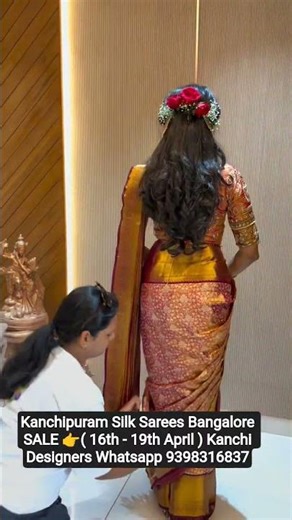 Kanchipuram Silk Sarees Bangalore SALE 👉( 16th - 19th April ) Kanchi Designers Whatsapp 9398316837
