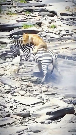 Dramatic Lion Attack on Zebra