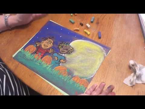 How to Draw The Great Pumpkin in Chalk Pastels