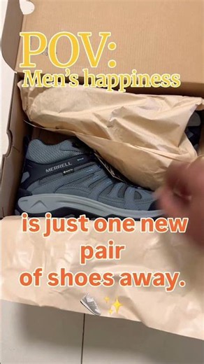Men’s happiness is just a pair of new shoes. 👟✨