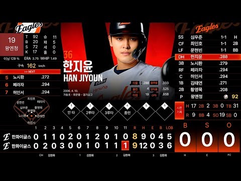 한화이글스 한지윤 등장곡 + 안타송 응원가 볼파크 전광판 ver