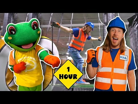 Handyman Hal Kids Show | Indoor Trampoline Park | Fun Videos for Kids