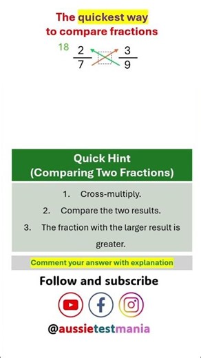 The Fastest Way to Compare Fractions in 30 Seconds!