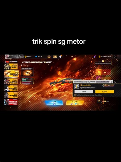 Trik Spin SG Meteor di Free Fire