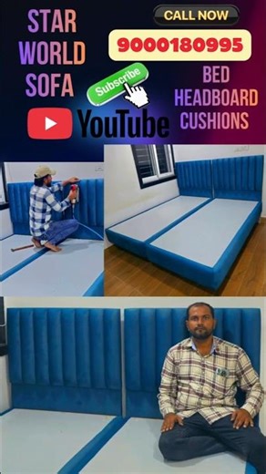 how to make bed Headboard Cushions Panaling Work #starworldsofa #home #bedroom #bedcushions #viral