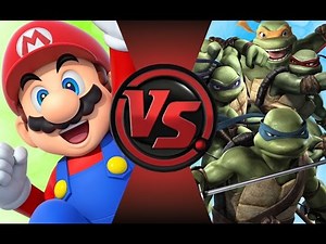 MARIO vs TEENAGE MUTANT NINJA TURTLES! Cartoon Fight Club Episode 78