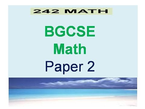 BGCSE Math Paper 2