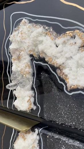 Black Obsidian Resin Furniture Design | Interior Decor Ideas