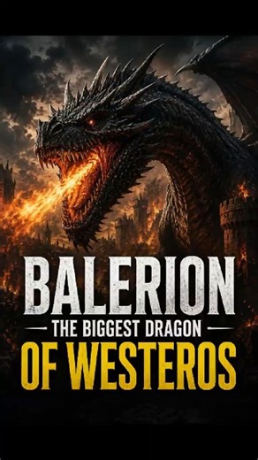 BALERION, THE BIGGEST DRAGON IN WESTEROS 🐉🔥